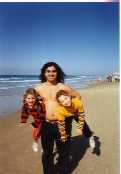  Yuval Nogga and Gili at Haifa beach; Dec/1998